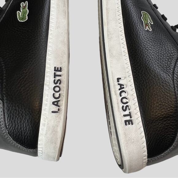 Lacoste Graduate Sneakers Size 13 Signature Crocodile Lace Up Shoes Low Top LCR3 - Picture 7 of 11